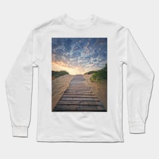 Wooden footpath to the beach Long Sleeve T-Shirt